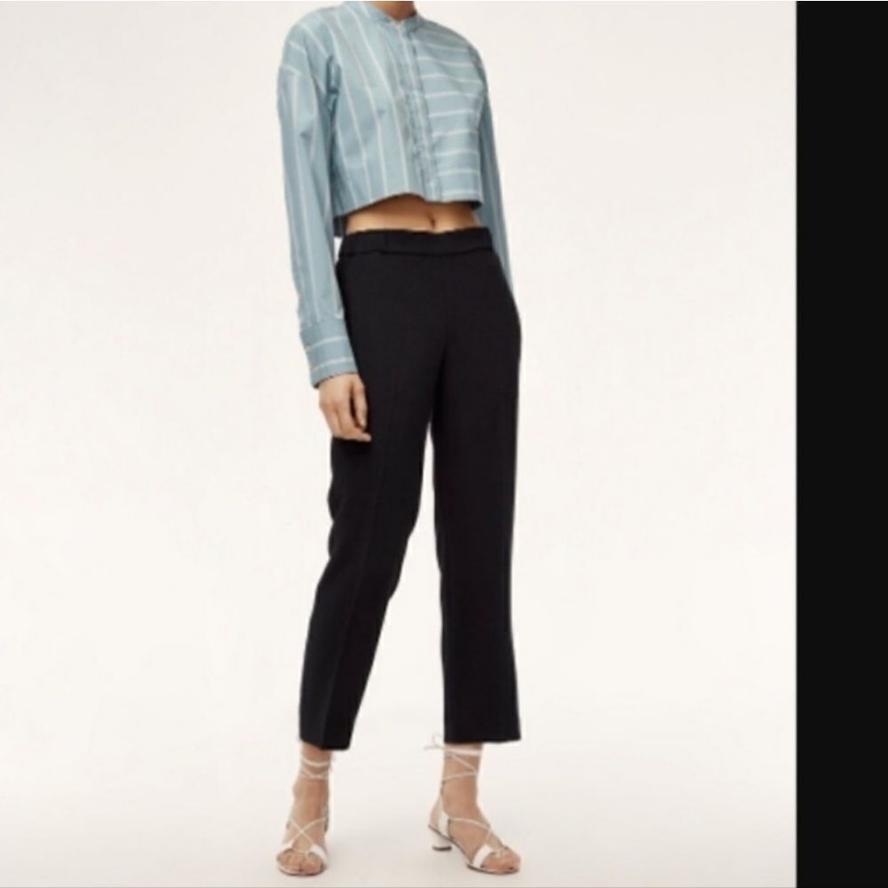 Wilfred Sz 6 Darontal pants, black cropped, elastic waist